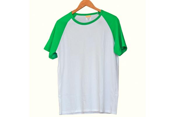 white and green T-shirt