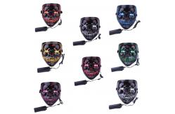 China LED Luminous Halloween LED Face Mask Full Face Light Up For Adults supplier