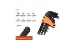 China Blackened Allen Hex Key Lengthened With Magnetic Head Wrench Set supplier