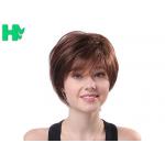 Straight Refreshing Style Wavy Synthetic Hair Wig For Women Dark Brown for sale
