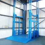 Small Electric Hydraulic Vertical Freight Elevator Double Guide Rail Cargo Lift