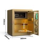 Dual Warning Alarm Home Safe Box Anti-Theft H450mm(Gold) for sale