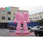 Pink 5m Inflatable Robot Cartoon Characters For Rental Business for sale