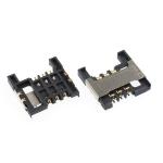 Insertion Type Sim Card Socket Connector 6 Pin Height 2.9mm Card Connector for sale