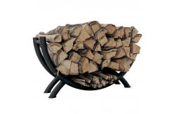 China Construction Black Steel Fence Fireside Metal Log Storage Rack 19 Height supplier