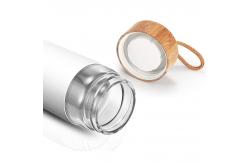 China 20oz Shatter Resistant Glass Drinking Bottles With Lids , Food Grade Glass Gym Bottle supplier