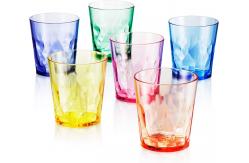 China 13oz Unbreakable Premium Drinking Glasses Set Of 6 Super Grade Acrylic Plastic supplier