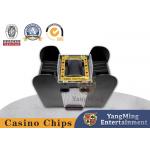 Baccarat Texas Poker Shuffle Machine 4 Pairs Black Plastic Casino Card Shuffle Machine for sale