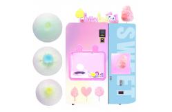 China Floss Sugar Automatic Cotton Candy Vending Machine By Mechanical Arm supplier