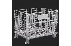 China Stackable Steel Mesh Containers Foldable Powder Coating supplier