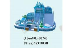 China Blue Ice Land Children Fun Park Inflatable Slide Bouncy supplier