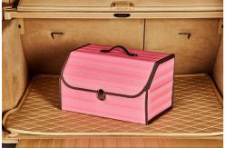 China Pink Foldable Car Trunk Organizer Waterproof Multi Function 1.8KG Unit Weight supplier