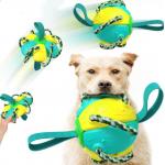 Rubber Green Cotton Rope Ball Toys For Dogs Rope Toys for sale
