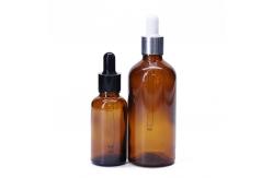 China 15ml 30ml Amber Essential Oil Dropper Brown Glass Bottles With Measurement Dropper supplier