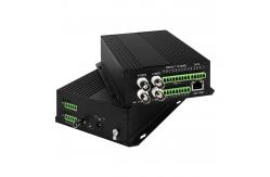China 4 Port AV Balanced Audio Ethernet Video Media Converter DC5V ST Fiber supplier