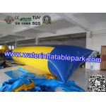 Blue And Yellow  Inflatable Water Blob , Inflatable Water Jumping Pillow