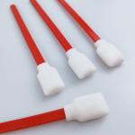 No Lint Red Foam Tipped Swabs Rectangle Square Sponge Head for sale