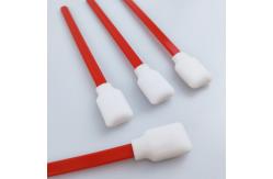 China No Lint Red Foam Tipped Swabs Rectangle Square Sponge Head supplier