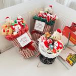Christmas Gift Set - Santa Claus Plush Doll Bouquet 25x30cm for sale
