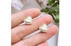 China Heart Stud 925 Sterling Silver Hypoallergenic Silver Drop Cubic Zirconia Earrings supplier