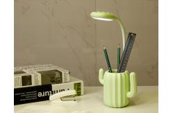 China 1200mAh Three Speed Dimming Rotating Modern LED Table Lamp with Pen Holder supplier