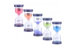 China Modern Small Sand Clock Hourglass 1 3 5 Minute Hourglass Timer Free Sample supplier