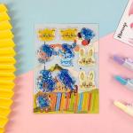 Milky PVC Cartoon Sticker Sheet Water Gel Red Bubble Stickers 3D Concave Convex for sale