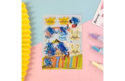 China Customized Hollow Bubble Vinyl Stickers Reward Foam Animal For Diy Gift supplier