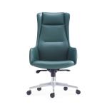 Dark Green Executive Leather Office Chair Upholstery Armrest for sale