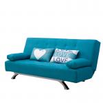 Lightweight Blue Fabric Foldable Sofa Bed For Home for sale