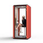 42.3 Inch Acoustic Phone Booth Red Single 2000HMM Portable Office Pod for sale