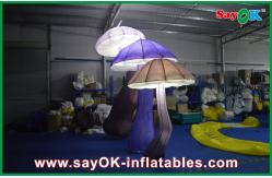 China Attractive 3m Inflatable Mushroom LED Lighting 190T Nylon For Engagement supplier