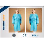 Safety Disposable Surgical Gowns / Medical Isolation Gowns Free Sample 35/40/45Gsm for sale