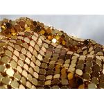 Sparkly 3x3mm Metal Flake Fabric In Gold As Partitions For Hotels Cafes Clubs for sale