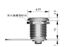 China ISO Silver Cabinet Box Lock Electrical Cabinet Latch For ToolBox supplier