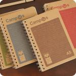 16K Cute Spiral Bound Notebook Kraft Paper Brown Cover Lined Inner Printing for sale