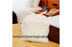 China Biodegradable LDPE Plastic Laundry Bag With Cotton String Rope supplier