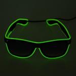 Neon Wire Black Lens Luminous LED Glasses With 2AA Battery Pack for sale