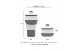 China High Temperature Resistant 300ml Silicone Collapsible Coffee Cup SGS supplier
