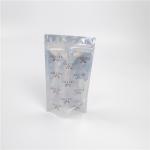 Shinny Glossy Hologram Cosmetic Packaging Bag Biodegradable With Transparent Front
