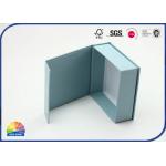 small Blue Customized Paper Hinged Lid Gift Box Designed Matte Lamination