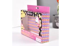 China Retail Hanging Hook Folding Paper Box with Window Customized Coated Paper Material supplier