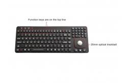 China Panel Mounted Silicone Industrial Keyboard USB PS2 Optical Trackball Keyboard With Backlit supplier