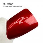 PET-PH224 PET Super Bright Metallic Soul Red PET Car Wrap Film 1.52*18M for sale