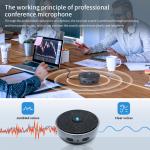 Portable Bluetooth Conference Speakerphones With Mic LED Lighting