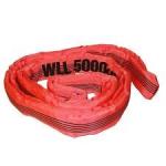 Red 5 Ton Polyester Lifting Sling EN1492-2 For Lifting Equipment Wear Resistance for sale