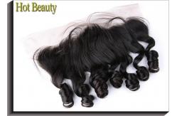 China Lace Frontal Guarenteed Virgin Human Hair Extension Natural Wave 8-20 inch supplier