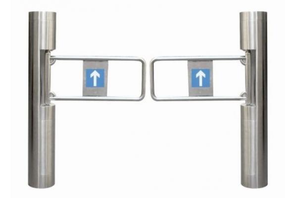 Metro Station Entrance / Exit Control Pedestrian Swing Barrier With Control Board