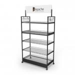 Q235 Retail Wire Display Racks Metal Free Standing Wire Display Racks With Wheels