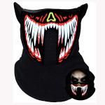 Voice Light Up Led Mask Red Face Facial Spooky For DJ Halloween Party for sale